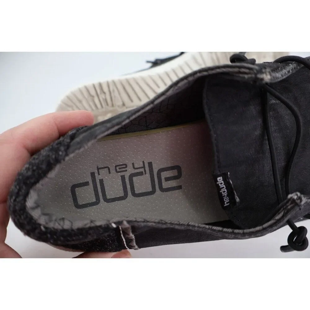 Hey Dude Wendy Size 9 Women’s Slip On Shoes Comfy Stretch Black London
